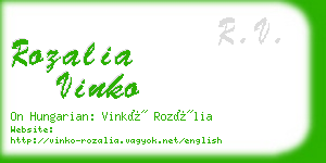 rozalia vinko business card